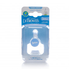 Dr. Brown’s L2 Narrow Nipple Silicone (322-INTL) 3M+ Dr. Brown’s L2 Narrow Nipple Silicone (322-INTL) 3M+