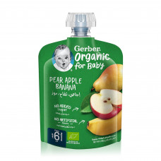 Gerber Pear Apple Banana Organic Pouch Gerber Pear Apple Banana Organic Pouch