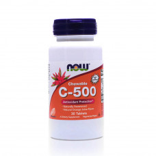 NOW C‑500 Chewable Tablets 500 mg – 30 Tablets NOW C‑500 Chewable Tablets 500 mg – 30 Tablets