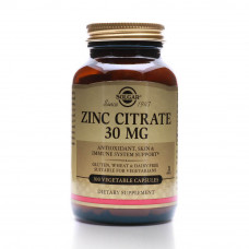 Solgar Zinc Citrate 30 mg – 100 Vegetable Capsules Solgar Zinc Citrate 30 mg – 100 Vegetable Capsules