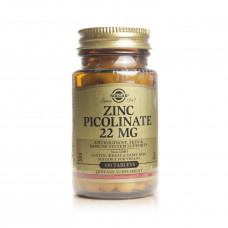 Solgar Zinc Picolinate 22 mg – 100 Tablets Solgar Zinc Picolinate 22 mg – 100 Tablets