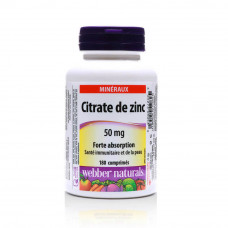 Webber Naturals Zinc Citrate 50mg Tablets Webber Naturals Zinc Citrate 50mg Tablets