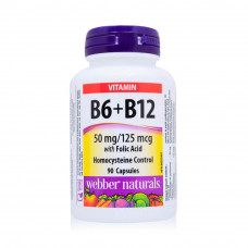 Webber Naturals Vitamin B6+B12 Folic Capsules Webber Naturals Vitamin B6+B12 Folic Capsules