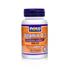 NOW Vitamin D‑3 400 IU  – 180 Softgels NOW Vitamin D‑3 400 IU  – 180 Softgels
