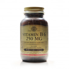 Solgar Vitamin B6 250 mg – 100 Vegetable  Capsules Solgar Vitamin B6 250 mg – 100 Vegetable  Capsules