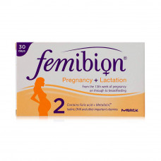 Femibion Pregnancy & Lactation Supplement with Folic Acid, Metafolin, Iodine, DHA & Vitamins, 30 Pieces Femibion Pregnancy & Lactation Supplement with Folic Acid, Metafolin, Iodine, DHA & Vitamins, 30 Pieces