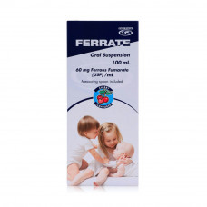 Ferrate 60mg/ml Ferrous Fumarate Oral Suspension Cherry Flavor, 100ml