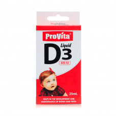 Provita Liquid Vitamin D₃ Drops – 400 IU per Drop (30 mL Bottle) Provita Liquid Vitamin D₃ Drops – 400 IU per Drop (30 mL Bottle)
