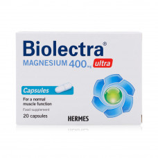 Hermes Biolectra Magnesium 400 mg Ultra Capsules – 20 Capsules Hermes Biolectra Magnesium 400 mg Ultra Capsules – 20 Capsules