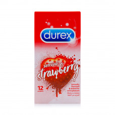 Durex Sensual Strawberry Dotted Condoms Durex Sensual Strawberry Dotted Condoms