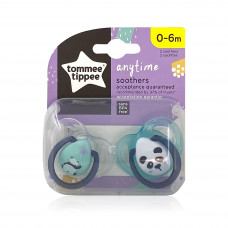 Tommee Tippee Anytime Soother 0-6M x 2 Tommee Tippee Anytime Soother 0-6M x 2