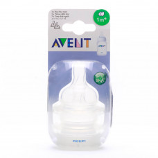 Avent 2 Silicone Teats 2Holes 1M+ Avent 2 Silicone Teats 2Holes 1M+