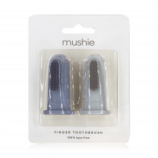 Mushie Finger Toothbrush Stone Tradewinds Mushie Finger Toothbrush Stone Tradewinds
