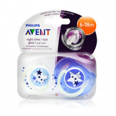 Avent Soother Silicone 6-18M Night Bpa-Free Avent Soother Silicone 6-18M Night Bpa-Free